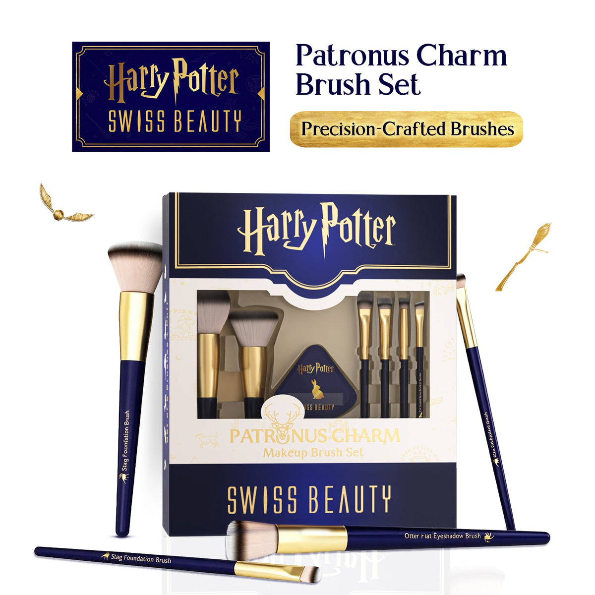 Patronus Charm Makeup Brush Set - HP