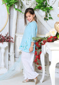 Komal's OFK 704 - Blue Chambray Cotton - 3PC Suit