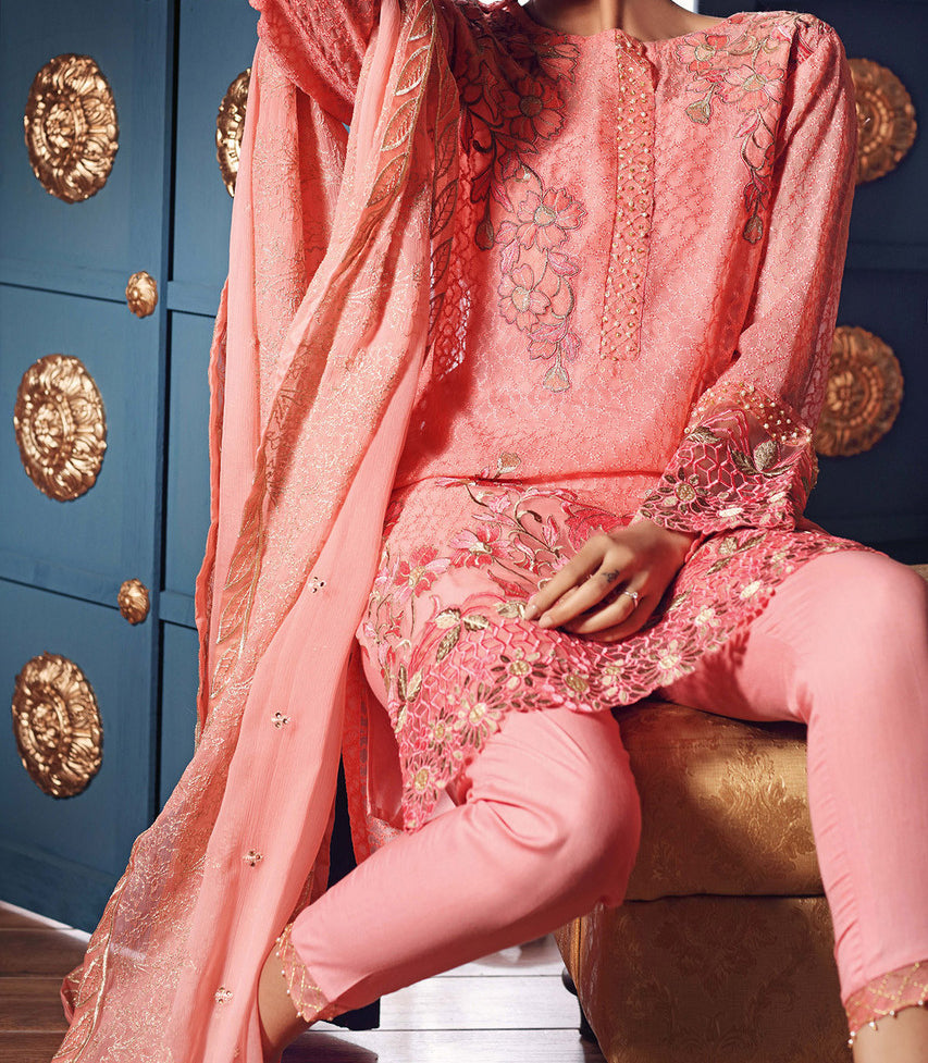 Komal's PM-200 Premium Chiffon 3PC Suit