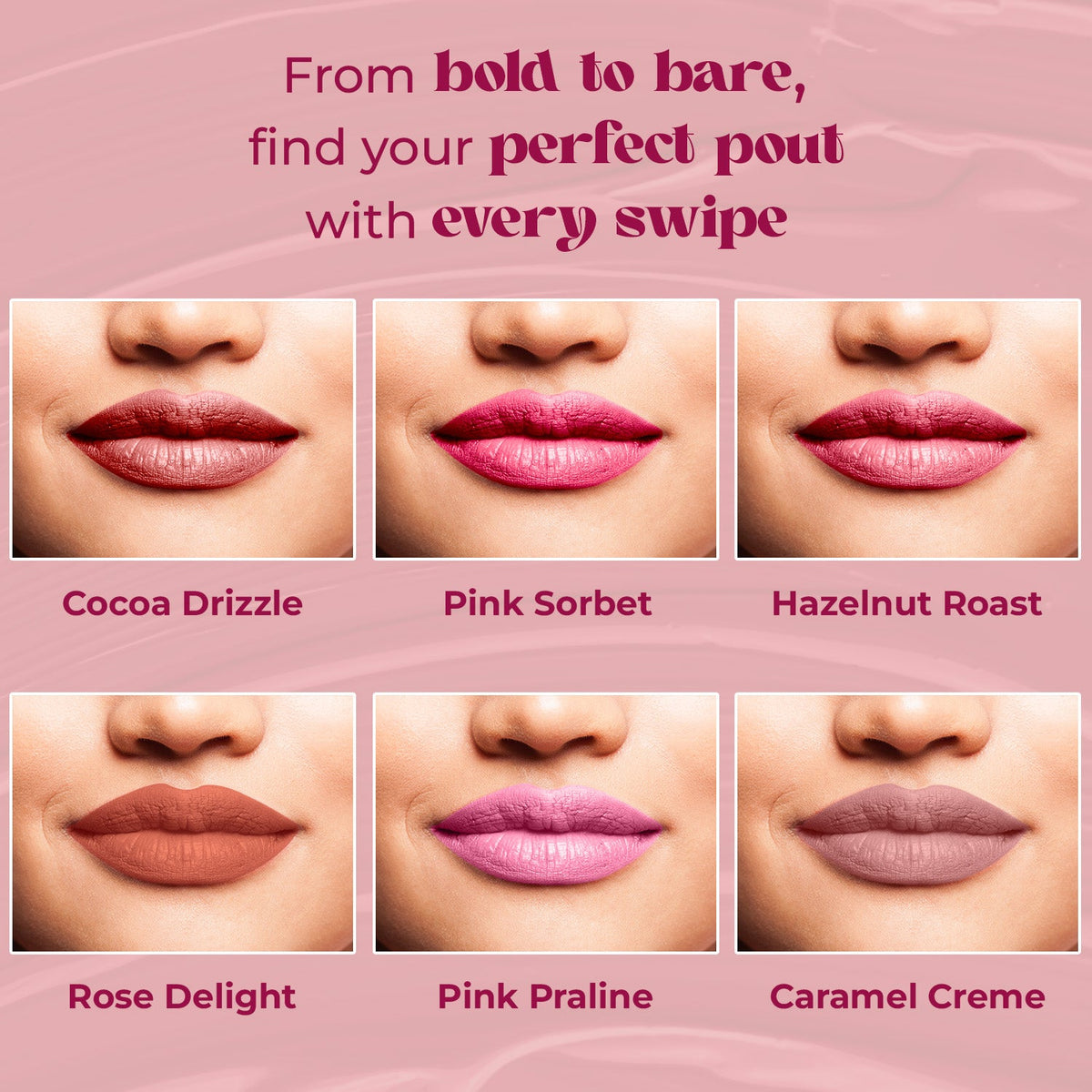 Jaquline USA Double Take Matte & Gloss Lipstick (6.5 ml) Pink Praline 05 Long-Lasting & Non-Transfer
