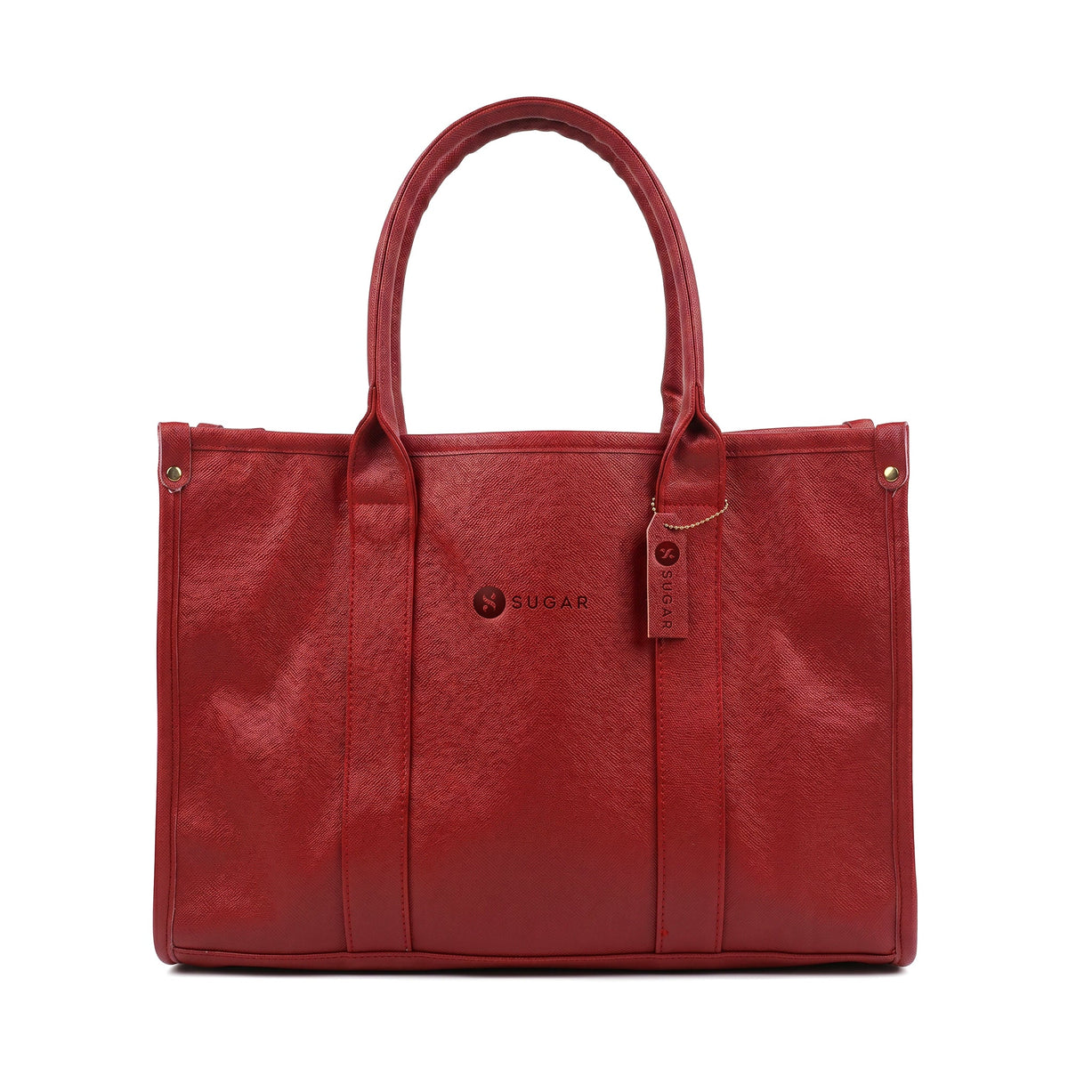 Red tote bag