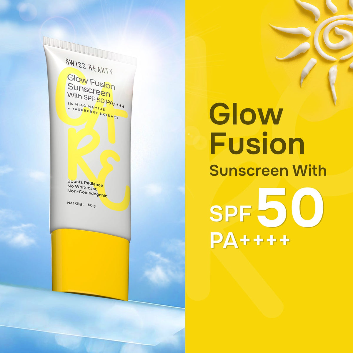 Care Glow Fusion Sunscreen With SPF 50 PA++++