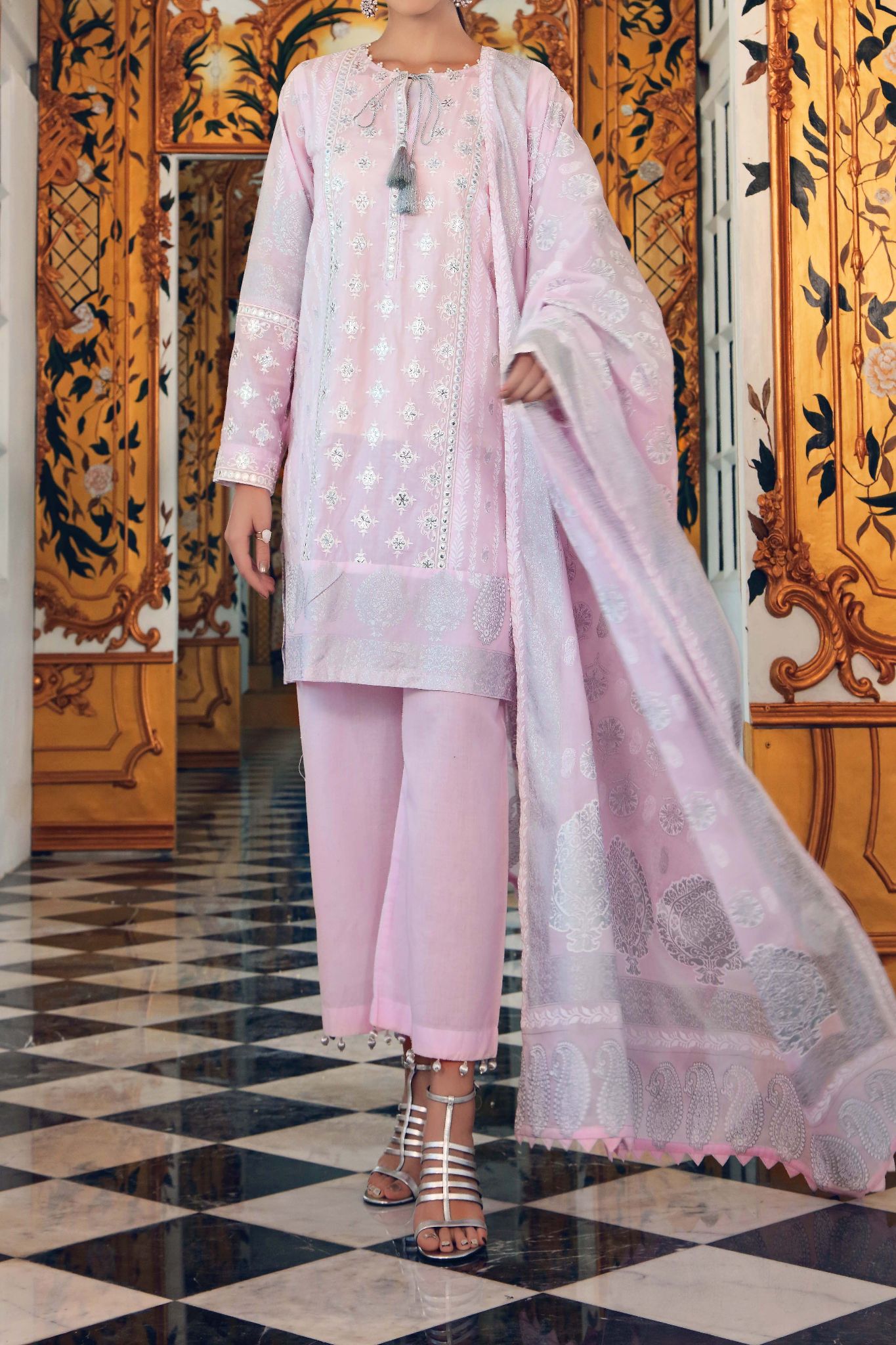 Komal's FE-152 Embroidered 3PC Suit