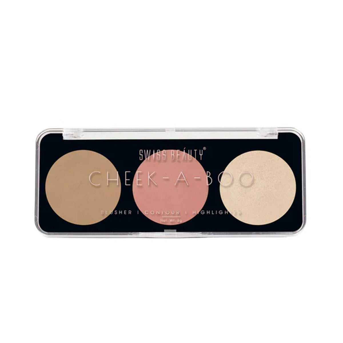 Cheek-A-Boo 3-in-1 Face Palette with Blusher , Contour and Highlighter