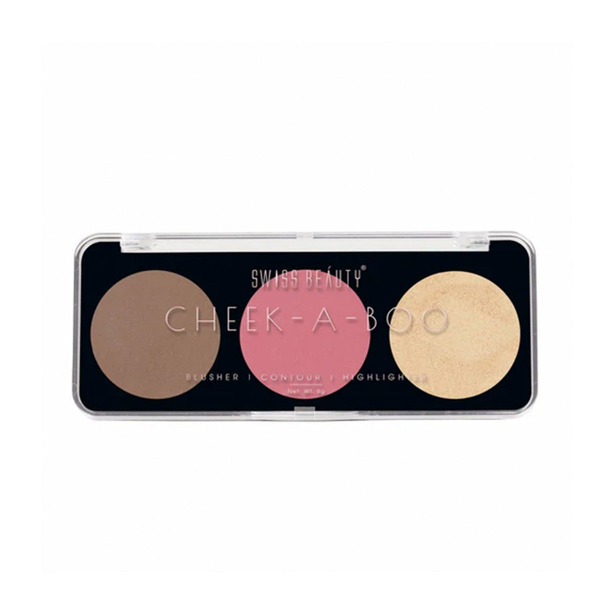Cheek-A-Boo 3-in-1 Face Palette with Blusher , Contour and Highlighter