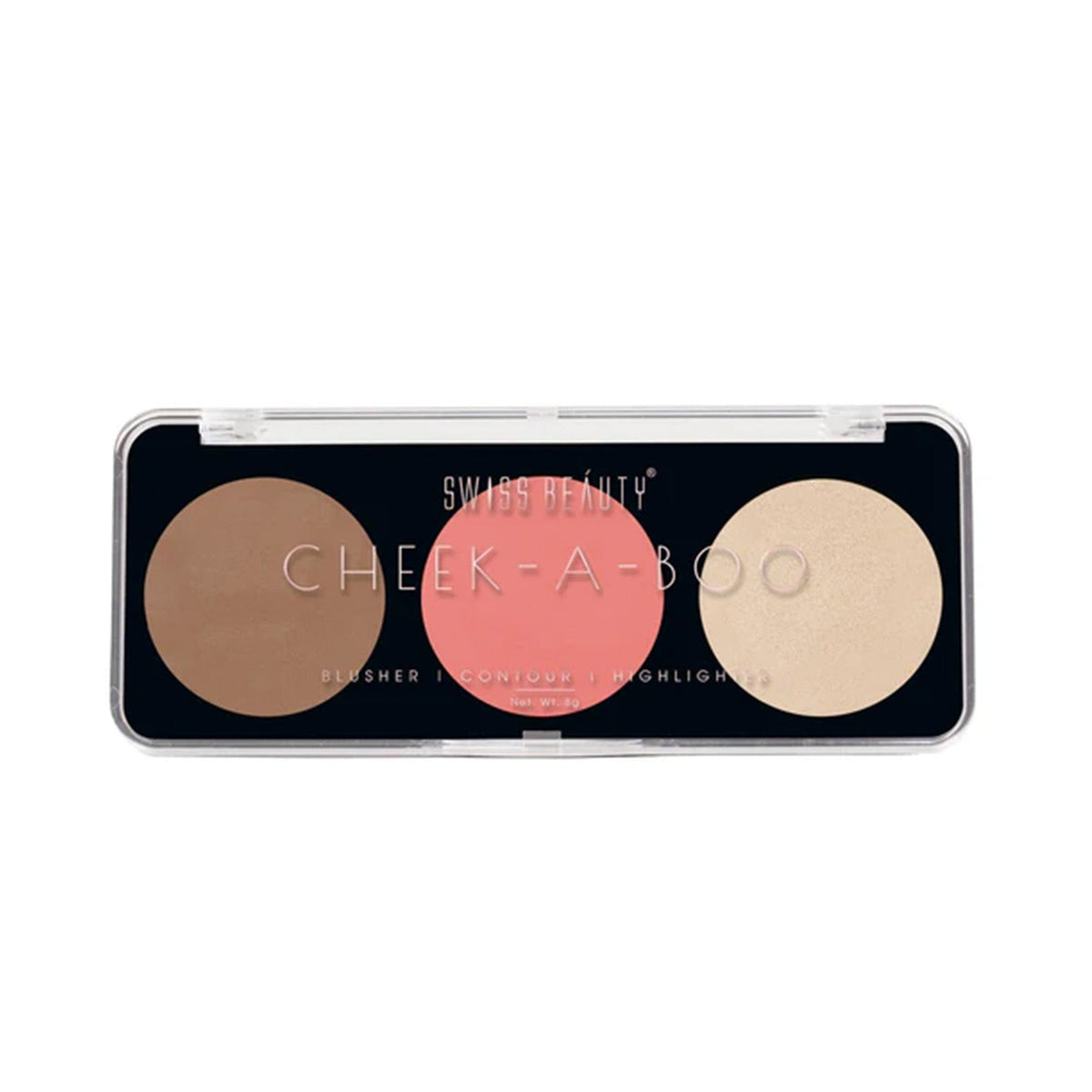 Cheek-A-Boo 3-in-1 Face Palette with Blusher , Contour and Highlighter