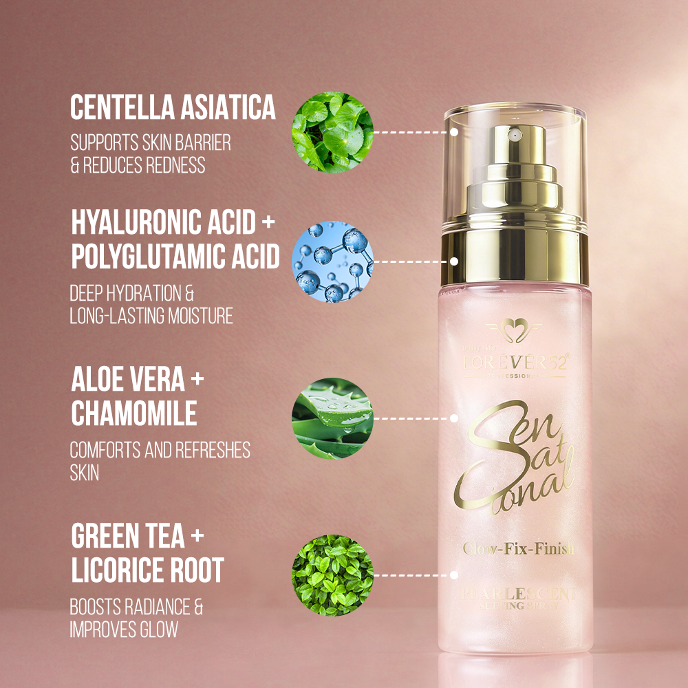 Sensational Glow Fix Finish Pearlescent Setting Spray