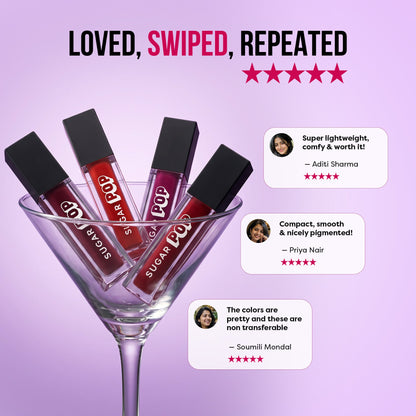 SUGAR POP 4 in 1 Mini Matte Lipcolor Kit - 01 Cult Classics