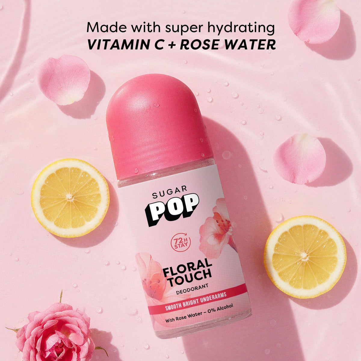 SUGAR POP Floral Touch Roll on Deodorant 50ml