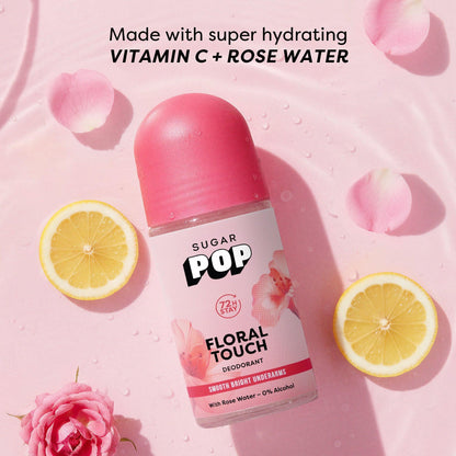 SUGAR POP Floral Touch Roll on Deodorant 50ml