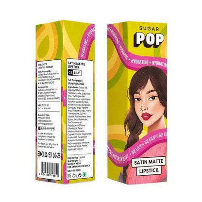 SUGAR POP Satin Matte Lipstick - 02 Lily