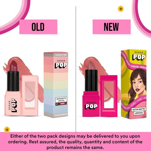 SUGAR POP Satin Matte Lipstick (10 Rose)