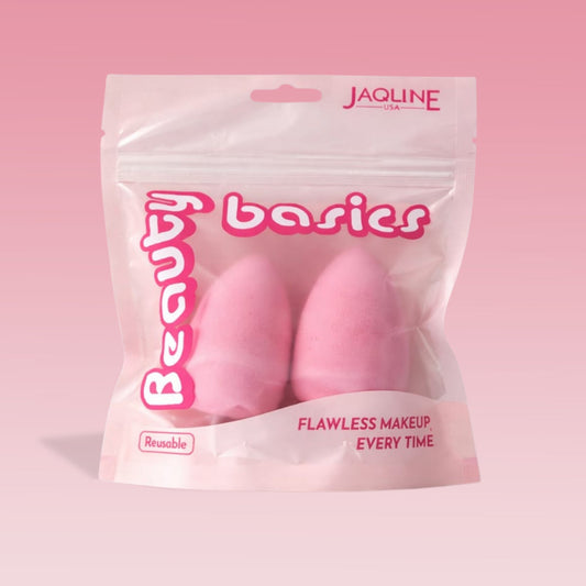 JAQULINE USA Makeup Blender Sponge Slanted Cut for Foundation Concealer Contour Blending Soft Latex Free Beauty Sponge Flawle