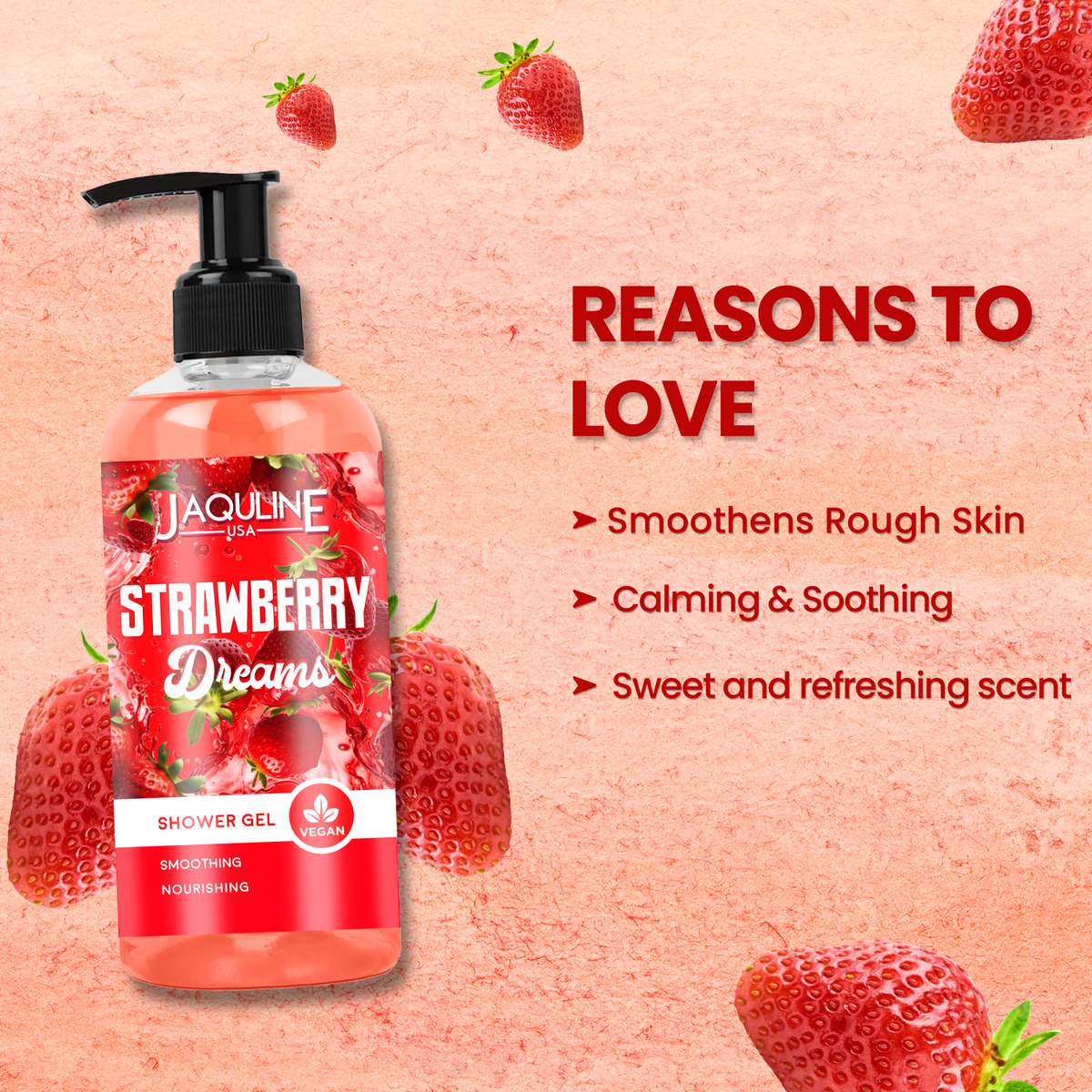 Jaquline USA Strawberry Dreams Shower Gel 250ml