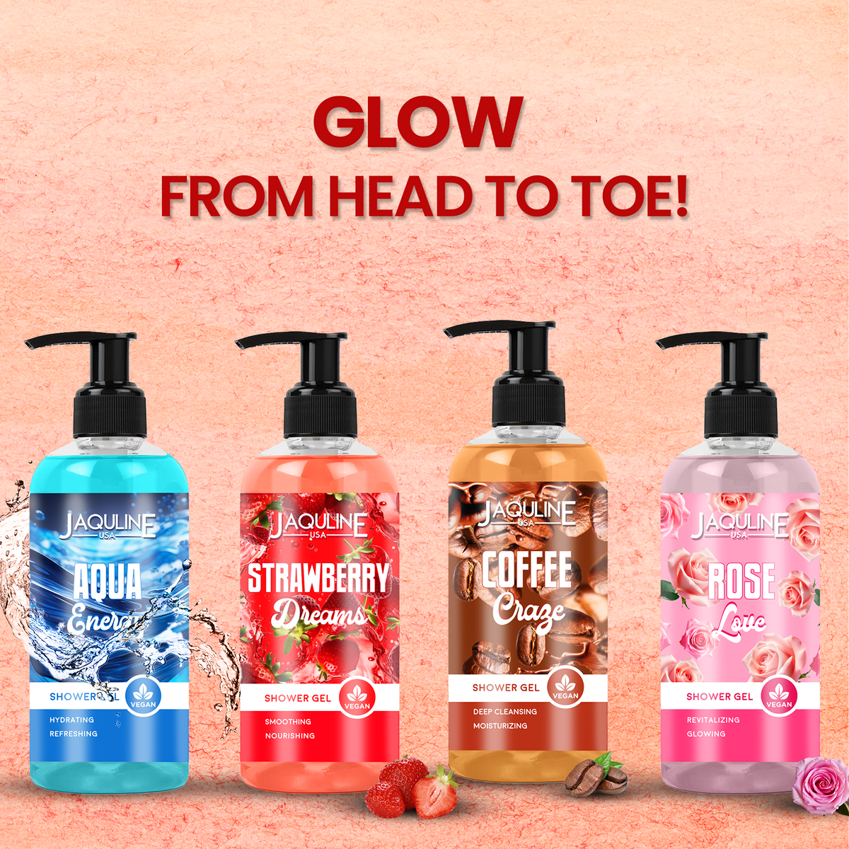 Jaquline USA Strawberry Dreams Shower Gel 250ml