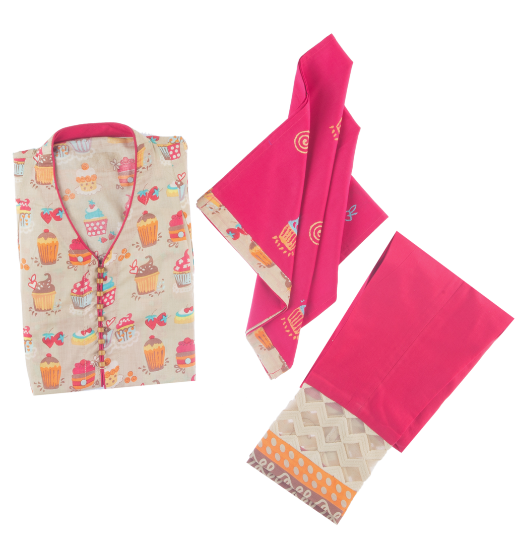 Komal's KAD-00934 Girl's Embroidered 3PC Suit