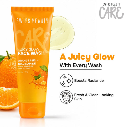Care Juicy Glow Face Wash  Orange Peel + Niacinamide