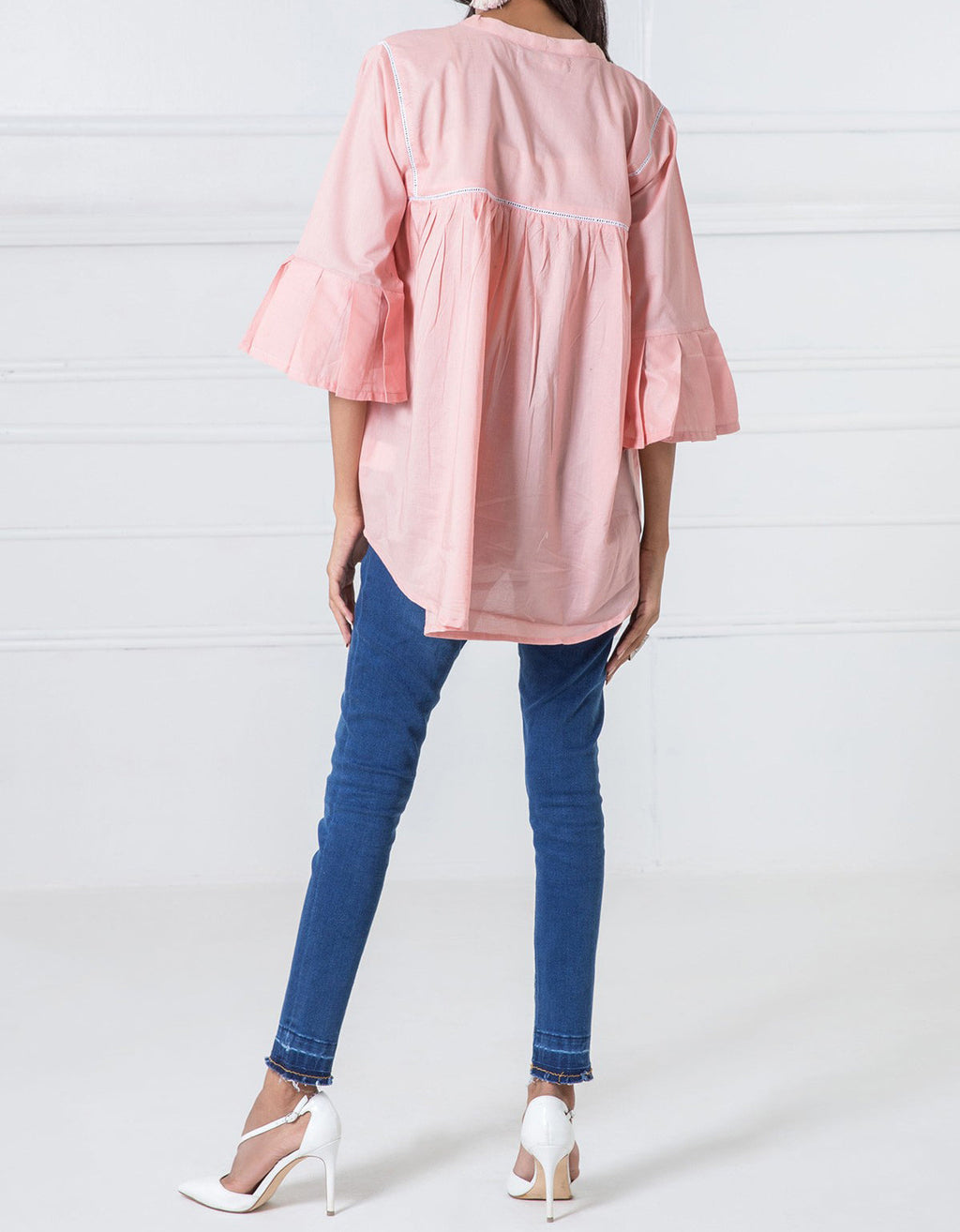 Komal's WTB17404 Flared Top With Peplum Sleeves