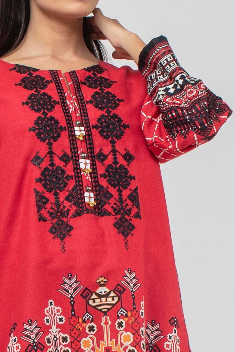 Komal's Embroidered Straight Kurti