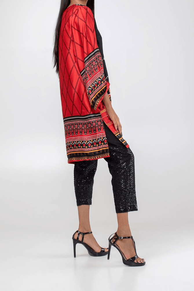 Komal's Satin Printed Kurti