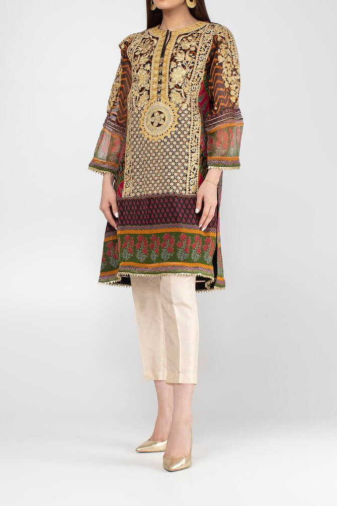 Komal's KSFPE18301 Formal Chiffon Silk Kurti