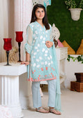 Komal's OFW 230 - Mint Chiffon Fully Embroidered - 3PC Suit