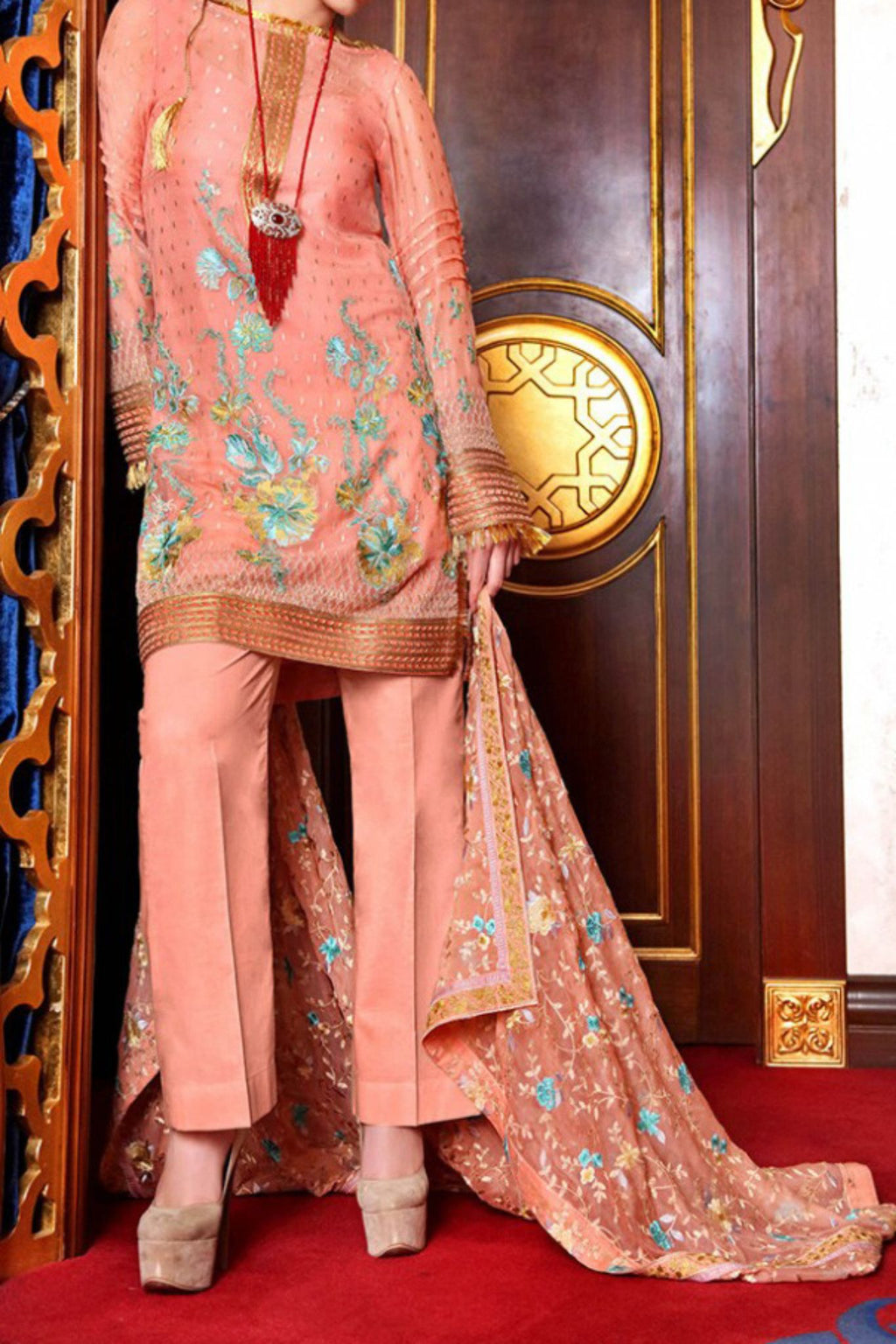 Komal's WGL-054 Chiffon 3PC Suit