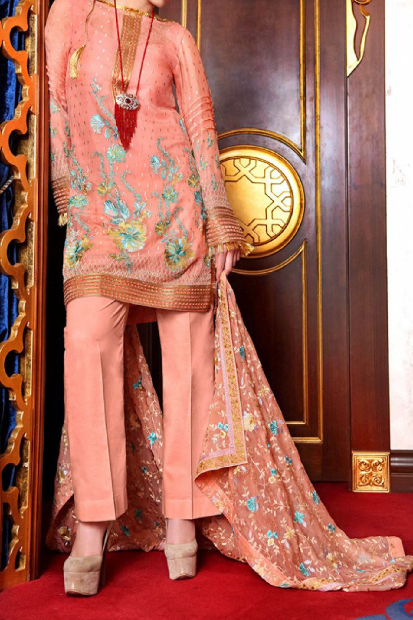 Komal's WGL-054 Chiffon 3PC Suit