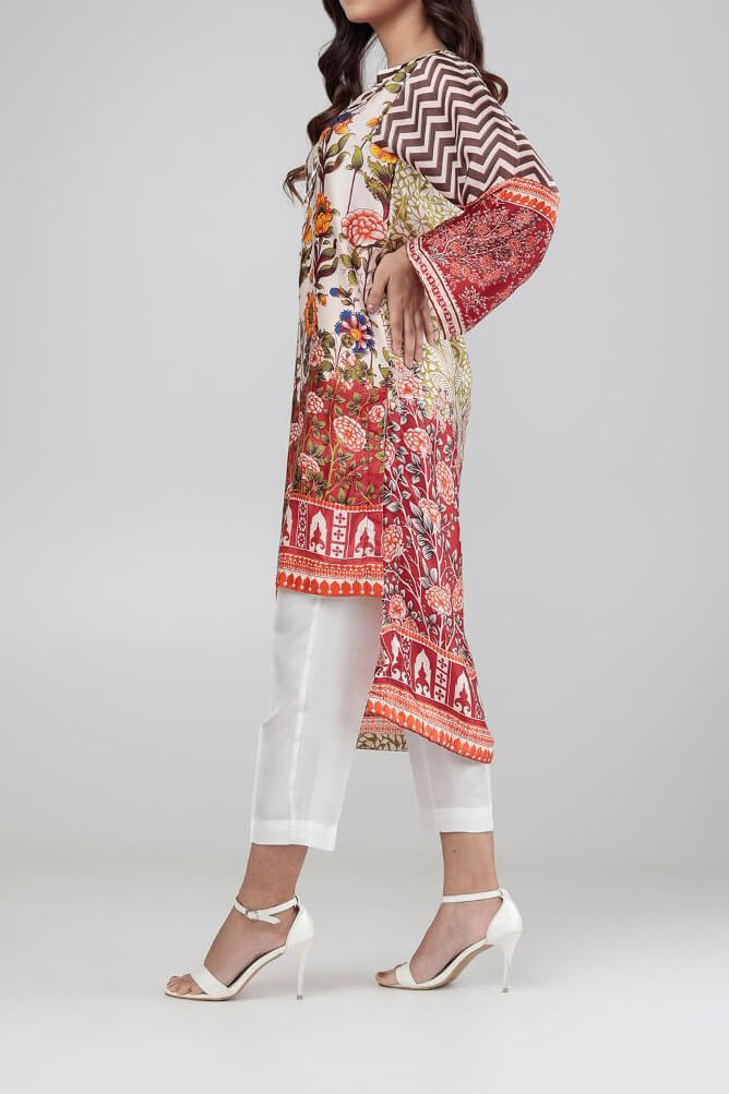 Komal's KWTSP-K17301 Satin Printed Kurti